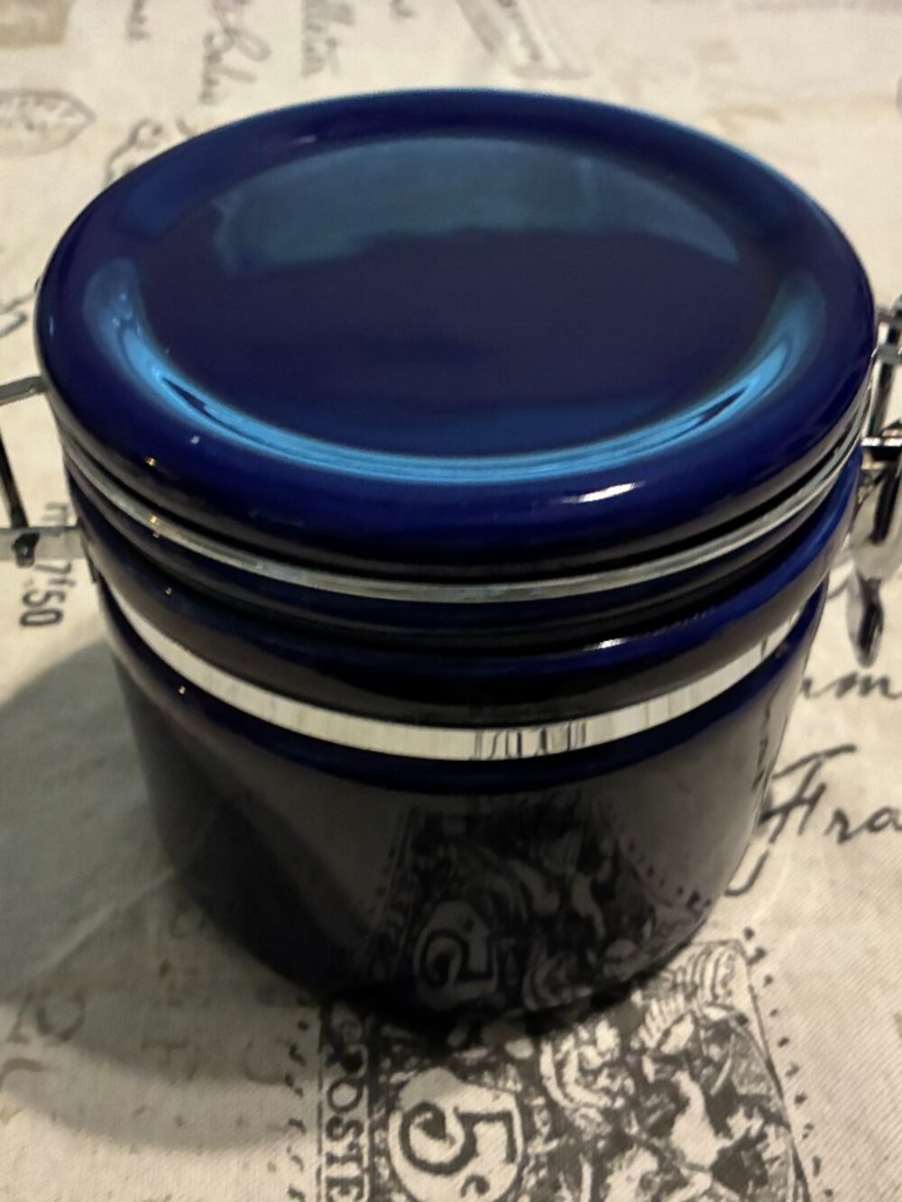 Furio Cobalt Blue 5" Hinged Canister.